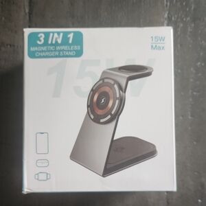 15W Magnetic Wireless Charger Stand - Gray